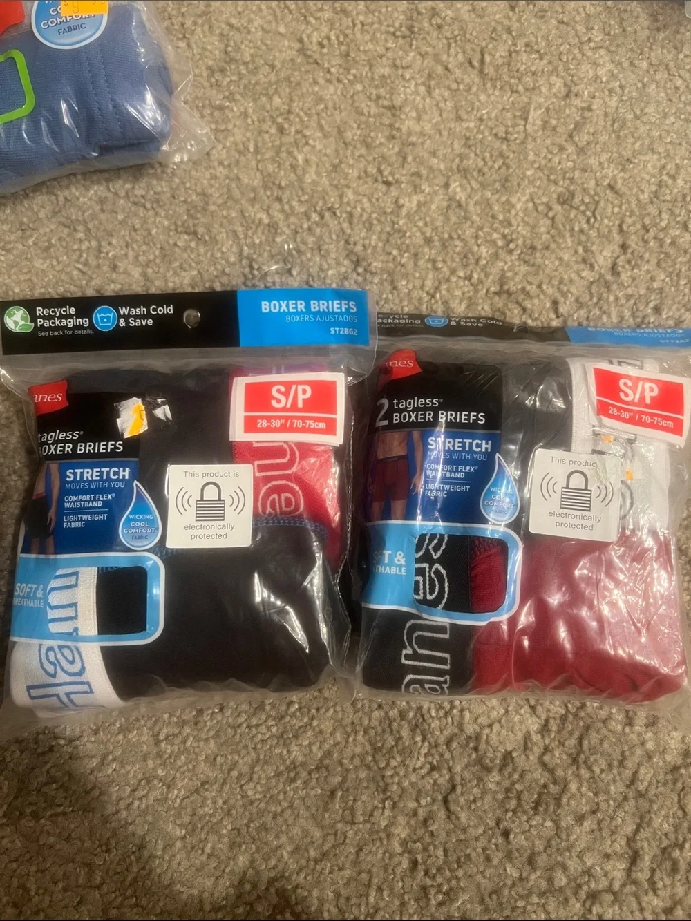 Hanes Men's Boxer Briefs - Black & Red (2-Pack)